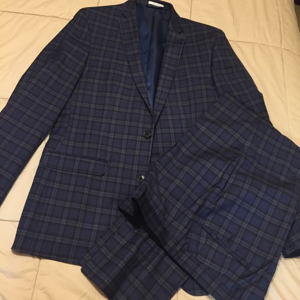 Blue Checkered Suit Bar III Brand